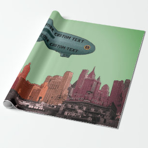 KUNST DER 1930ER-JAHRE - DER BLIMP NEW YORK CITY S GESCHENKPAPIER