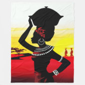 Kunst der Afrikanischen Frau Fleecedecke (Vorderseite)