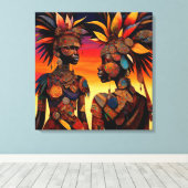 Kunst der afrikanischen Leinwand (Insitu (Holzboden))