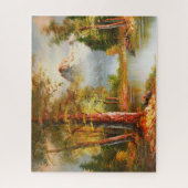 Kunst der Berg- und Flusslandschaft Puzzle (Vertikal)