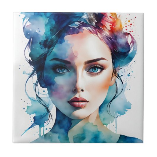 Kunst der doppelten Exposition Fliese (Vorderseite)