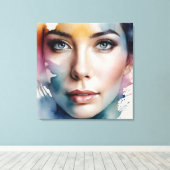 Kunst der doppelten Exposition Leinwanddruck (Insitu (Holzboden))