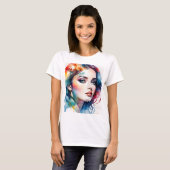 Kunst der doppelten Exposition T-Shirt (Vorne ganz)