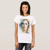Kunst der doppelten Exposition T-Shirt (Vorne ganz)