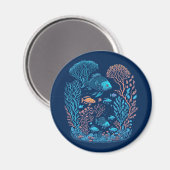 Kunst der Fischerei und Korallenriffe Magnet (Vorderseite/Rückseite)