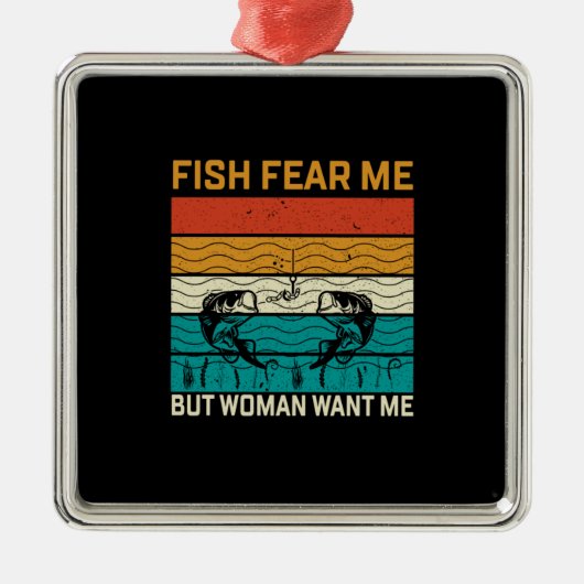 Kunst der Fischerei Will mich Ornament Aus Metall (Vorne)