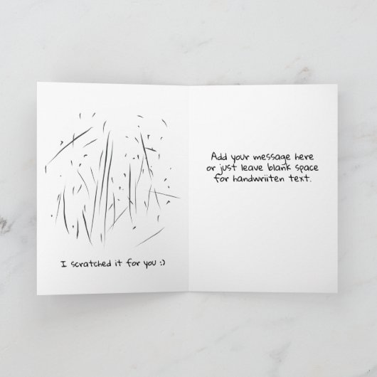 Kunst der Kratching Illustration Karte (Innenseite)
