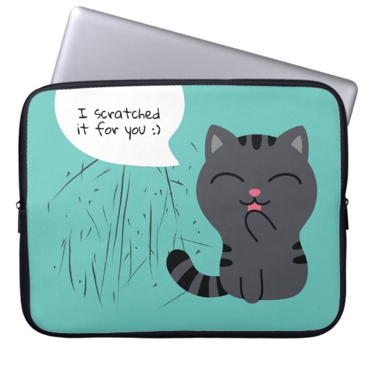 Kunst der Kratching Illustration Laptopschutzhülle (Vorderseite)
