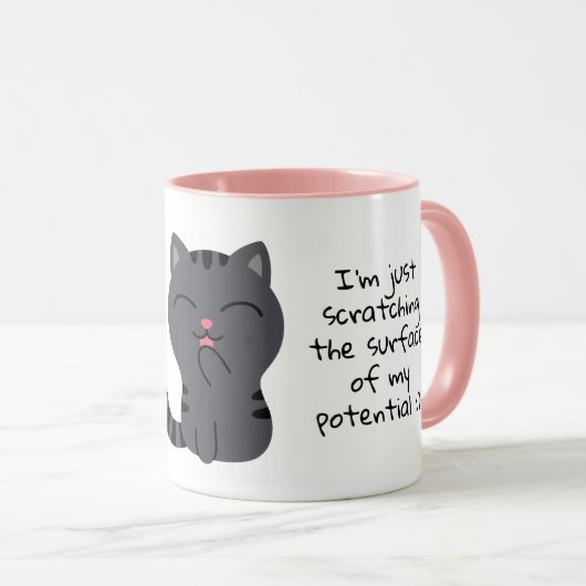 Kunst der Kratching Illustration Tasse (VorderseiteRechts)