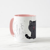 Kunst der Kratching Illustration Tasse (Vorderseite Links)