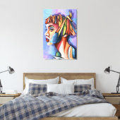 Kunst der Kubismus-Dame Leinwanddruck (Insitu (Schlafzimmer))
