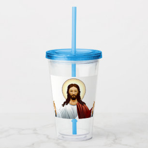 Kunst der Künstlichen Intelligenz von Jesus mit au Acryltrinkbecher