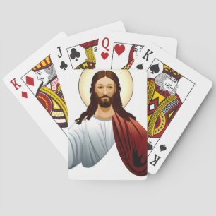 Kunst der künstlichen Intelligenz von Jesus mit au Spielkarten
