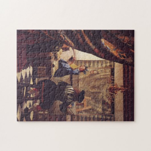 Kunst der Malerei von Johannes Vermeer Puzzle (Horizontal)