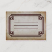 Kunst der Männlichkeits-gerahmten nennenden Karte (Rückseite)