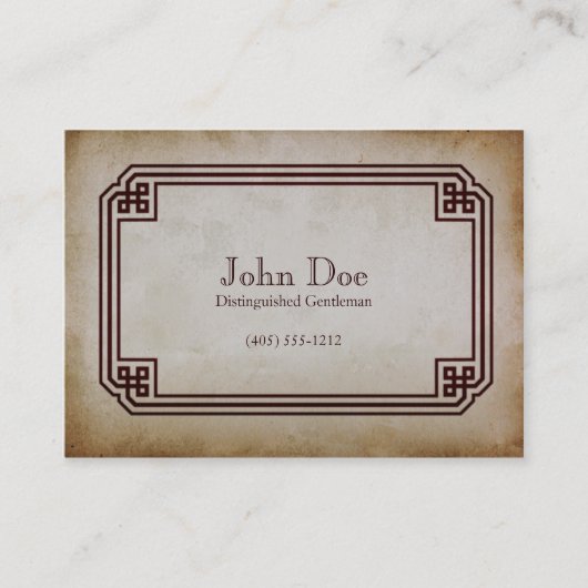 Kunst der Männlichkeits-gerahmten nennenden Karte (Vorderseite)