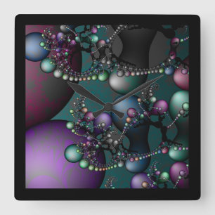 Kunst der Mathe-Uhr Quadratische Wanduhr