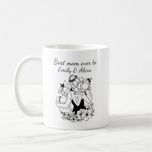Kunst der Mutter und Tochter Kaffeetasse
