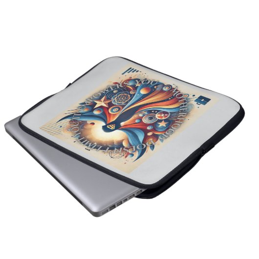 Kunst der Mutterschaft Laptopschutzhülle (Vorne Knopf)