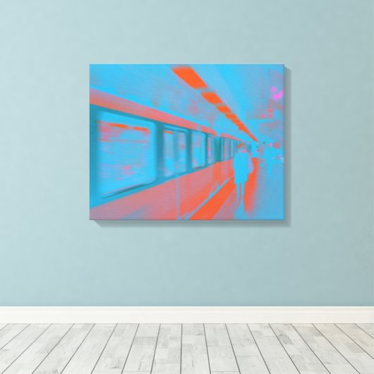 Kunst der Pariser Frau in blauen Orangen Leinwanddruck (Insitu (Holzboden))