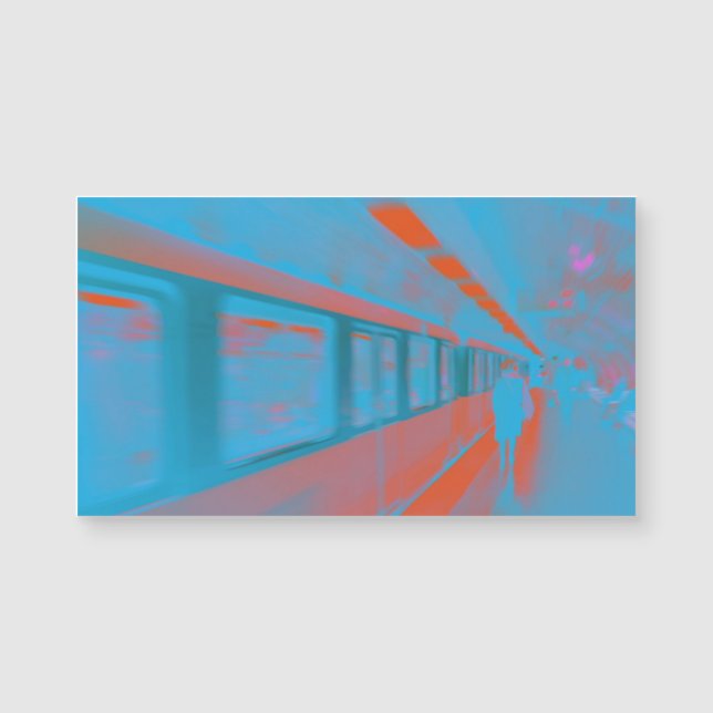 Kunst der Pariser Frau in blauen Orangen Magnetkarte (Vorderseite)