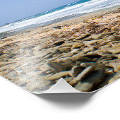 Kunst der tropischen Strandlandschaft, Felsenbilde Fotodruck (Ecke)