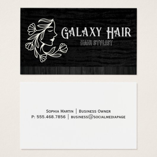 Kunst der weiblichen Linie | Frauen-Beauty-Logo (Vorne & Hinten)