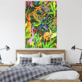 Kunst der Whimsiktiere Leinwanddruck (Insitu (Schlafzimmer))