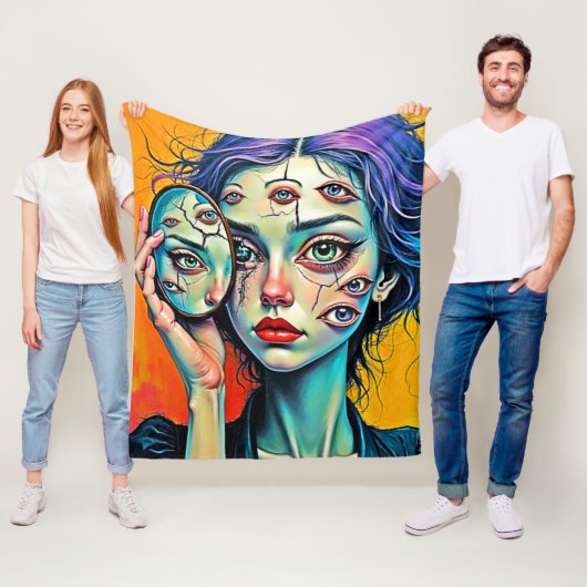 Kunst der zerschmetterten Selbstreflexion Fleecedecke (Beispiel)