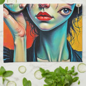 Kunst der zerschmetterten Selbstreflexion Geschirrtuch (Gefaltet)