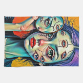 Kunst der zerschmetterten Selbstreflexion Geschirrtuch (Horizontal)