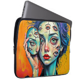Kunst der zerschmetterten Selbstreflexion Laptopschutzhülle (Vorne Rechts)