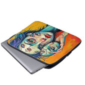 Kunst der zerschmetterten Selbstreflexion Laptopschutzhülle (Vorne Knopf)