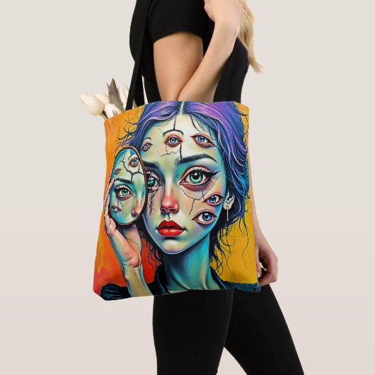 Kunst der zerschmetterten Selbstreflexion Tasche (Von Nahem)