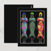 Kunst des afrikanischen Pops Postkarte (Vorne/Hinten)