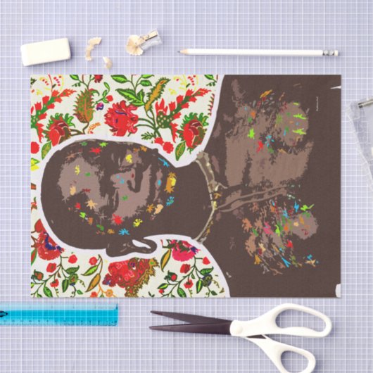 Kunst des afrikanischen Pops Seidenpapier (Handwerk)