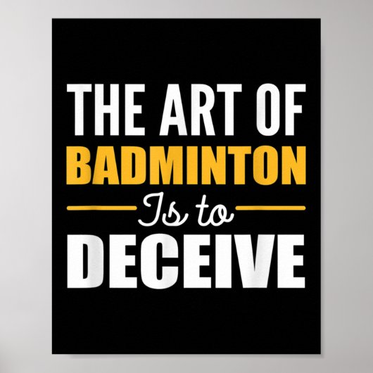 Kunst des Badminton Badminton-Spieler Poster (Vorne)