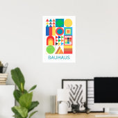 Kunst des Bauhaus Minimalist Modern Design Poster (Heimbüro)