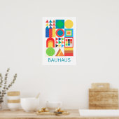 Kunst des Bauhaus Minimalist Modern Design Poster (Küche)