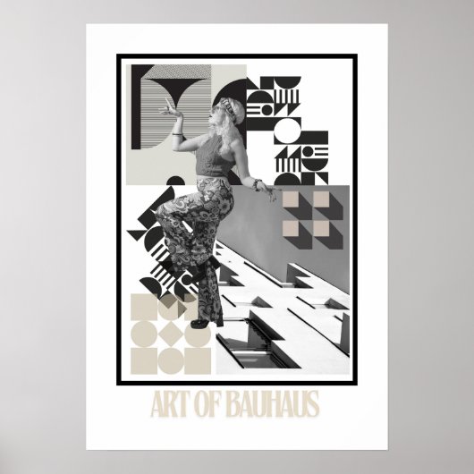 Kunst des Bauhaus Minimalist Modern Design Poster (Vorne)