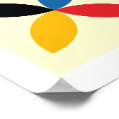 Kunst des Bauhaus Minimalist Modern Design Poster (Ecke)