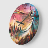 Kunst des Beißens Große Wanduhr (Winkel)