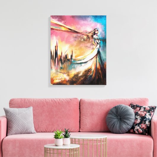 Kunst des Beißens Leinwanddruck (Insitu (Wohnzimmer))