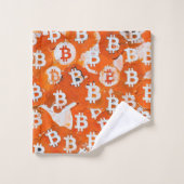 Kunst des Bitcoin (#1) Ölgemälde Badhandtuch Set (Waschlappen)