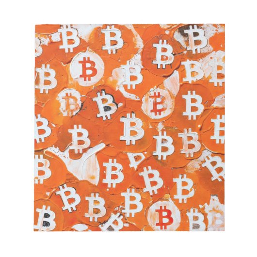 Kunst des Bitcoin (#1) Ölgemälde Notizblock (Vorderseite)