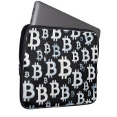 Kunst des Bitcoin (SW #1) Ölgemälde Laptopschutzhülle (Vorne Rechts)