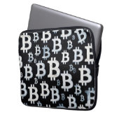Kunst des Bitcoin (SW #1) Ölgemälde Laptopschutzhülle (Vorderseite Links)
