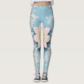 Kunst des Blumenmeeres Leggings (Vorderseite)