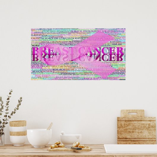Kunst des Brustkrebs Poster (Küche)