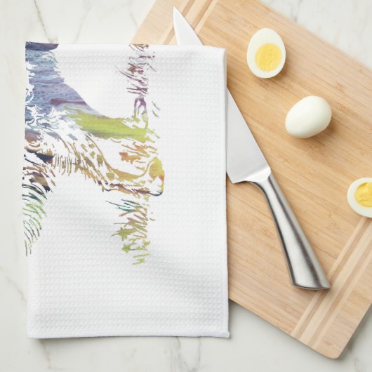 Kunst des englischen Setzers Handtuch (Viertel Falte)